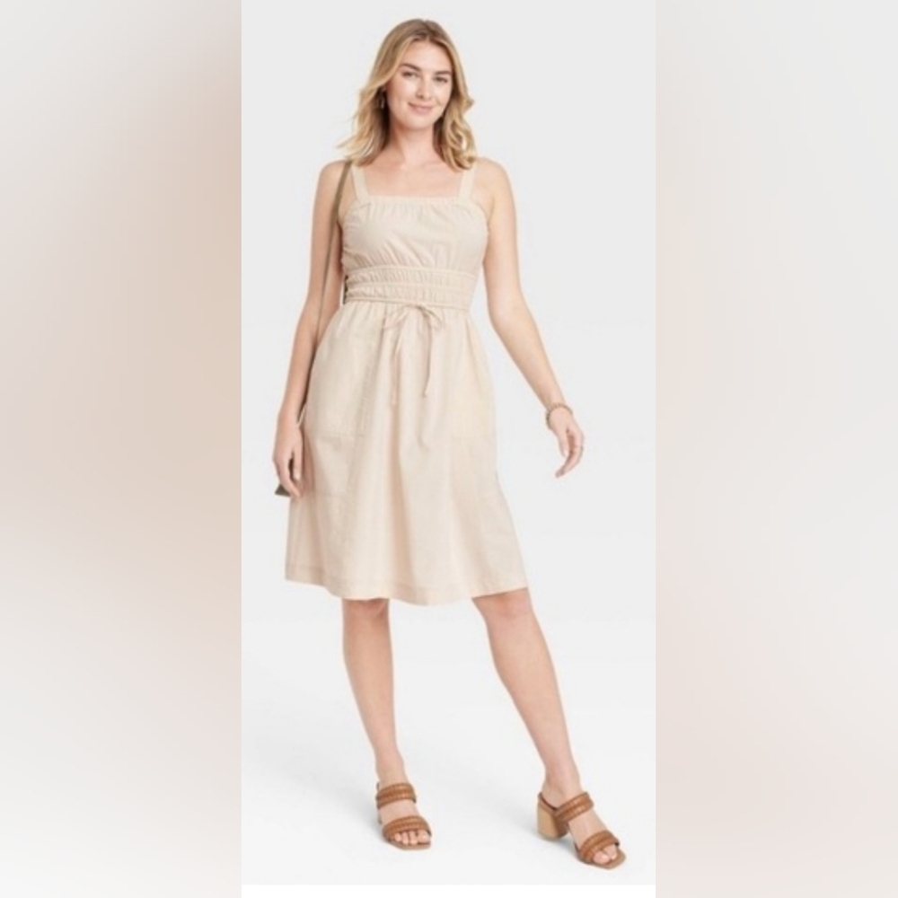Universal Thread Cotton Khaki Dress S